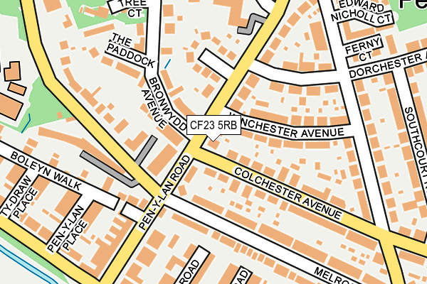 CF23 5RB map - OS OpenMap – Local (Ordnance Survey)