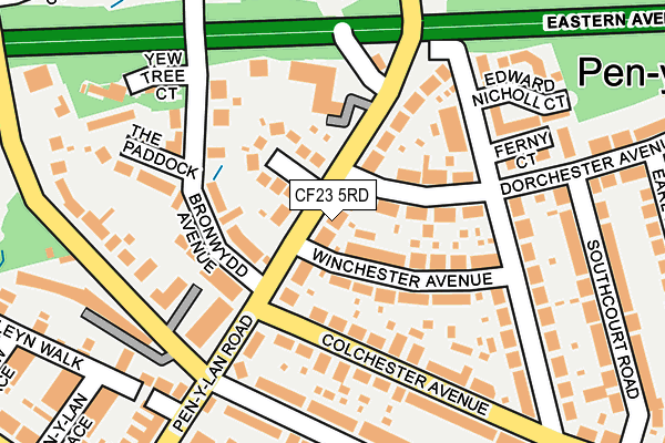 CF23 5RD map - OS OpenMap – Local (Ordnance Survey)