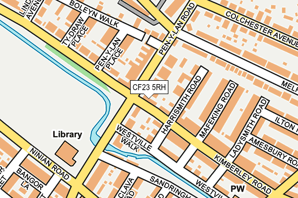 CF23 5RH map - OS OpenMap – Local (Ordnance Survey)