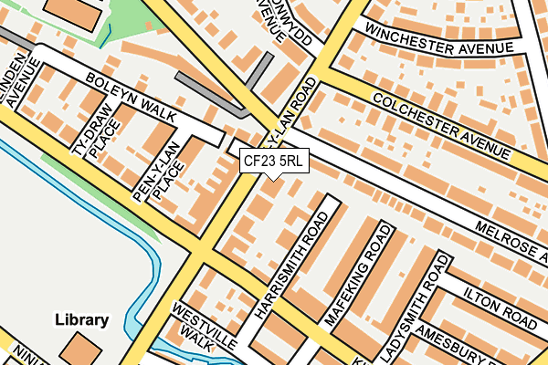 CF23 5RL map - OS OpenMap – Local (Ordnance Survey)