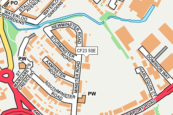 CF23 5SE map - OS OpenMap – Local (Ordnance Survey)
