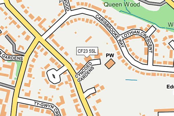 CF23 5SL map - OS OpenMap – Local (Ordnance Survey)