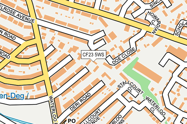 CF23 5WS map - OS OpenMap – Local (Ordnance Survey)