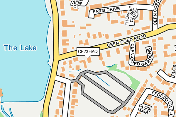 CF23 6AQ map - OS OpenMap – Local (Ordnance Survey)