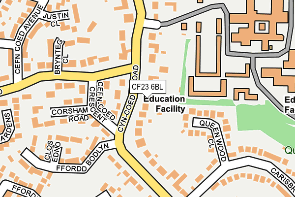 CF23 6BL map - OS OpenMap – Local (Ordnance Survey)