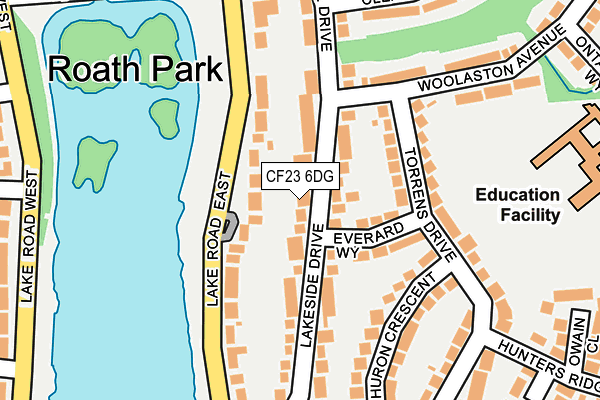 CF23 6DG map - OS OpenMap – Local (Ordnance Survey)