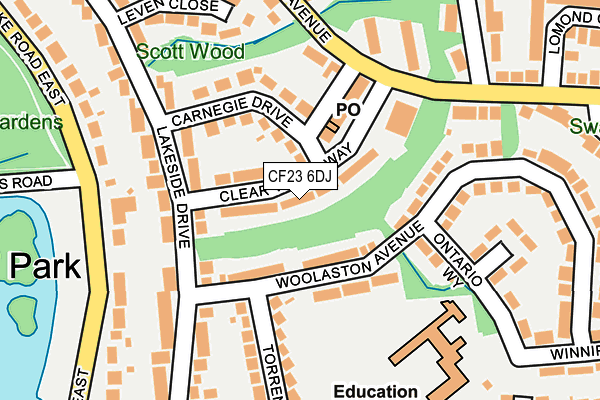 CF23 6DJ map - OS OpenMap – Local (Ordnance Survey)