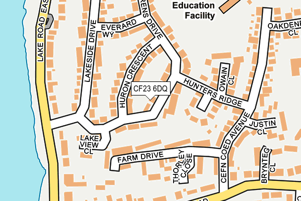 CF23 6DQ map - OS OpenMap – Local (Ordnance Survey)