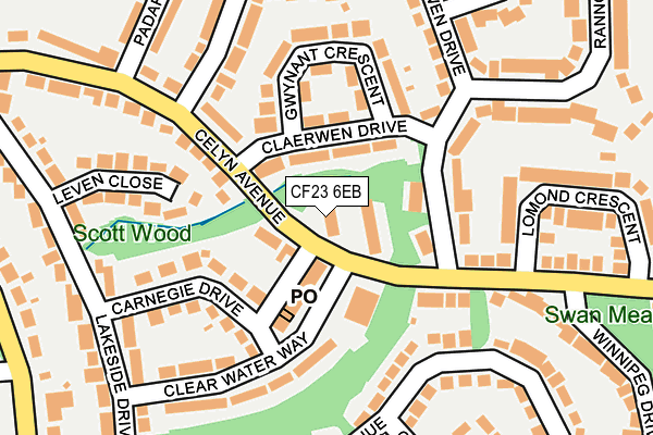 CF23 6EB map - OS OpenMap – Local (Ordnance Survey)