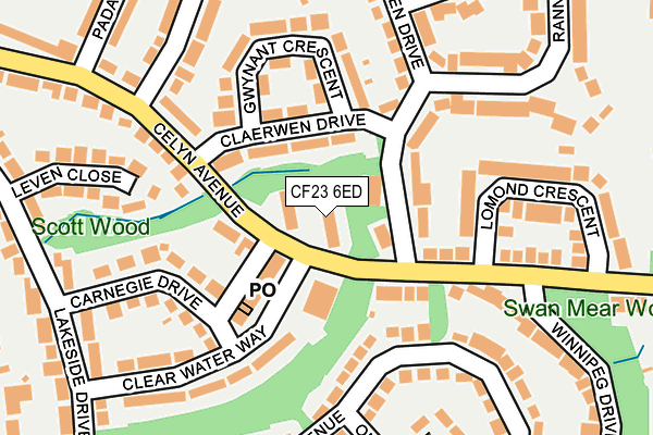 CF23 6ED map - OS OpenMap – Local (Ordnance Survey)