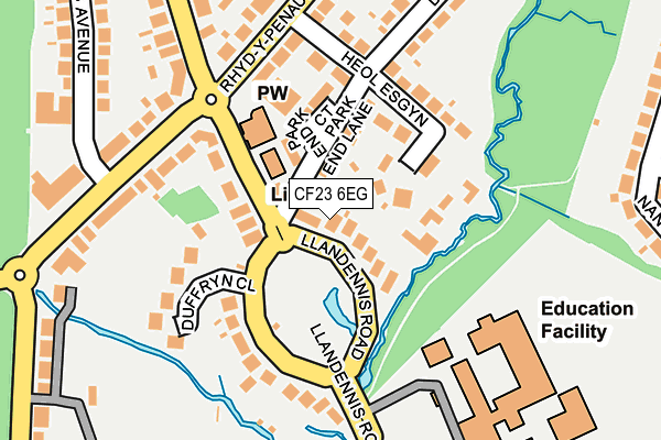 CF23 6EG map - OS OpenMap – Local (Ordnance Survey)