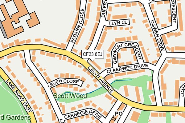 CF23 6EJ map - OS OpenMap – Local (Ordnance Survey)