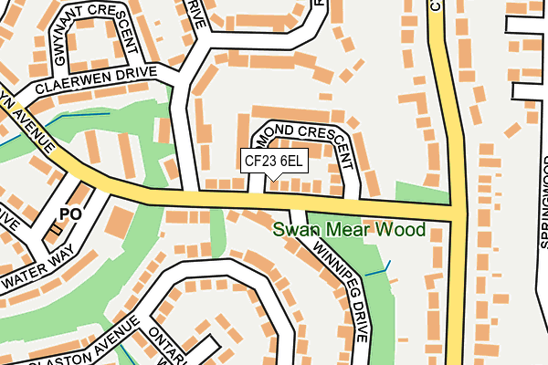 CF23 6EL map - OS OpenMap – Local (Ordnance Survey)