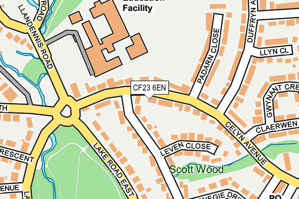 CF23 6EN map - OS OpenMap – Local (Ordnance Survey)