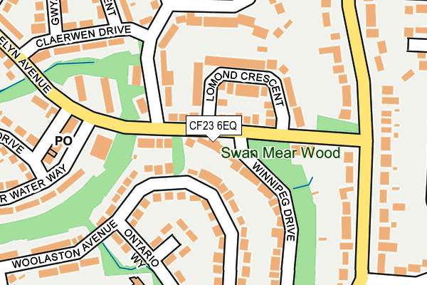 CF23 6EQ map - OS OpenMap – Local (Ordnance Survey)