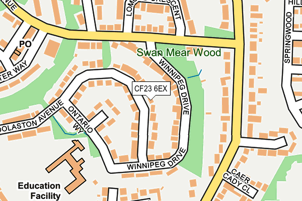 CF23 6EX map - OS OpenMap – Local (Ordnance Survey)