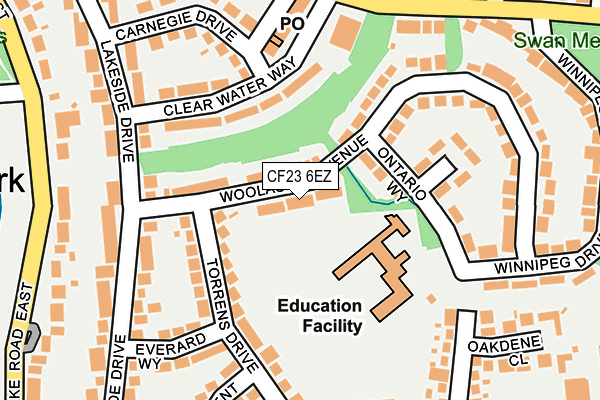 CF23 6EZ map - OS OpenMap – Local (Ordnance Survey)