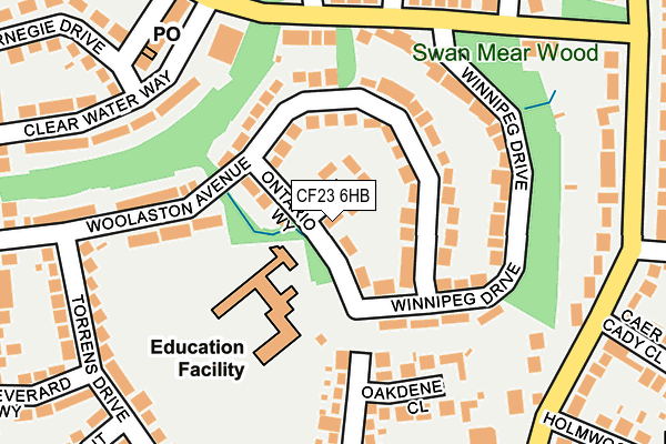CF23 6HB map - OS OpenMap – Local (Ordnance Survey)