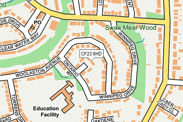 CF23 6HD map - OS OpenMap – Local (Ordnance Survey)