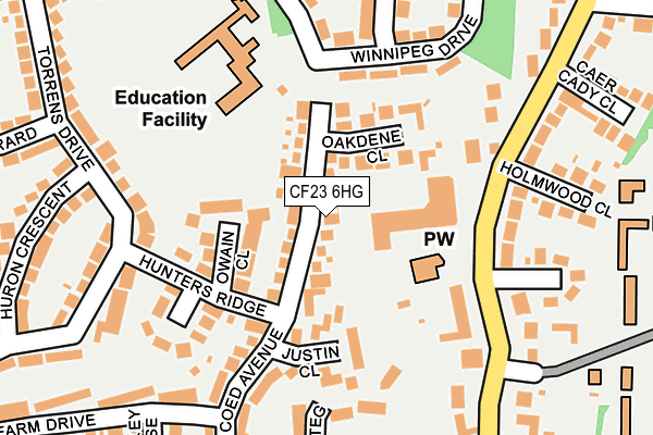 CF23 6HG map - OS OpenMap – Local (Ordnance Survey)