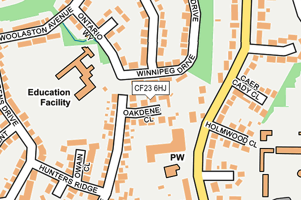 CF23 6HJ map - OS OpenMap – Local (Ordnance Survey)