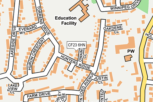 CF23 6HN map - OS OpenMap – Local (Ordnance Survey)