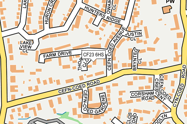 CF23 6HS map - OS OpenMap – Local (Ordnance Survey)