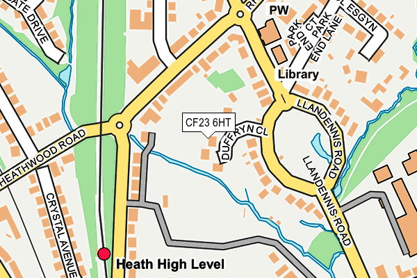 CF23 6HT map - OS OpenMap – Local (Ordnance Survey)