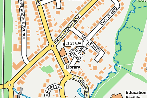 CF23 6JA map - OS OpenMap – Local (Ordnance Survey)
