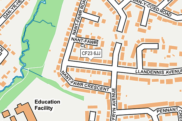 CF23 6JJ map - OS OpenMap – Local (Ordnance Survey)