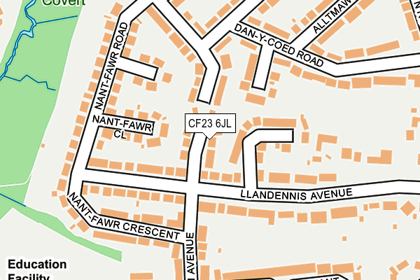 CF23 6JL map - OS OpenMap – Local (Ordnance Survey)