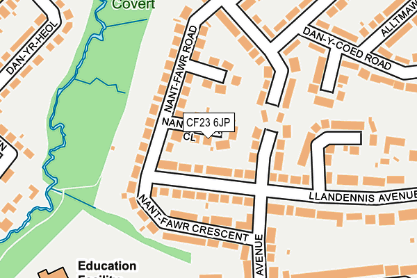 CF23 6JP map - OS OpenMap – Local (Ordnance Survey)