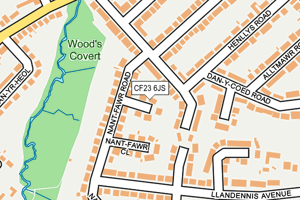 CF23 6JS map - OS OpenMap – Local (Ordnance Survey)