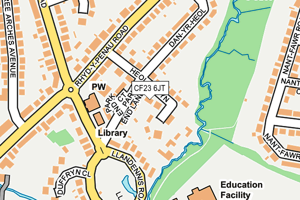 CF23 6JT map - OS OpenMap – Local (Ordnance Survey)