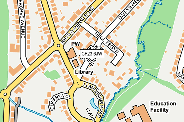 CF23 6JW map - OS OpenMap – Local (Ordnance Survey)