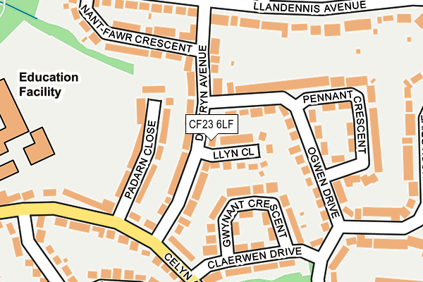 CF23 6LF map - OS OpenMap – Local (Ordnance Survey)