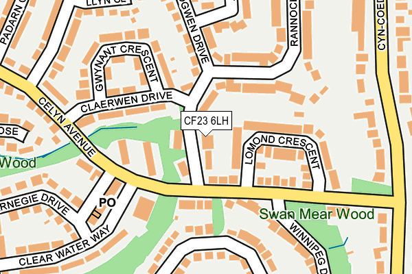 CF23 6LH map - OS OpenMap – Local (Ordnance Survey)