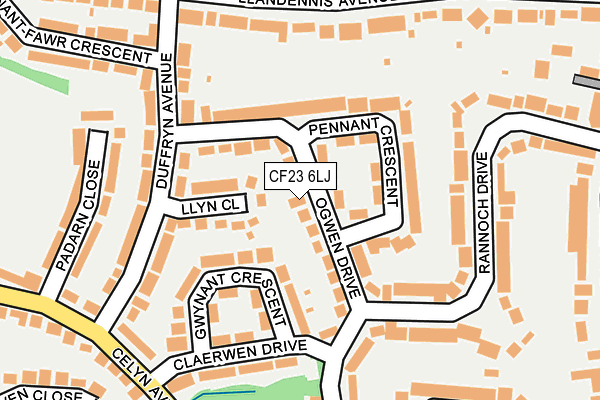 CF23 6LJ map - OS OpenMap – Local (Ordnance Survey)