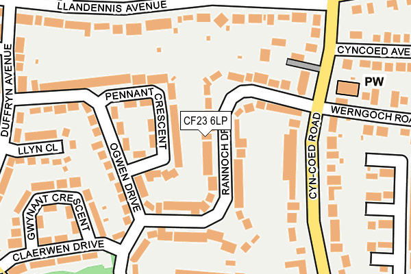CF23 6LP map - OS OpenMap – Local (Ordnance Survey)