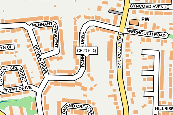 CF23 6LQ map - OS OpenMap – Local (Ordnance Survey)