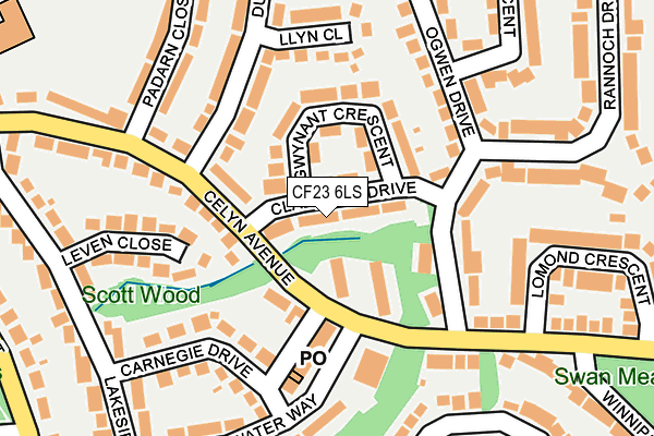 CF23 6LS map - OS OpenMap – Local (Ordnance Survey)