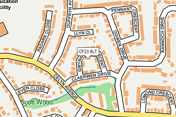 CF23 6LT map - OS OpenMap – Local (Ordnance Survey)