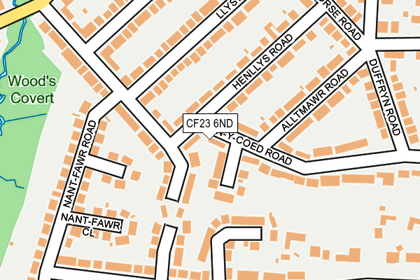 CF23 6ND map - OS OpenMap – Local (Ordnance Survey)