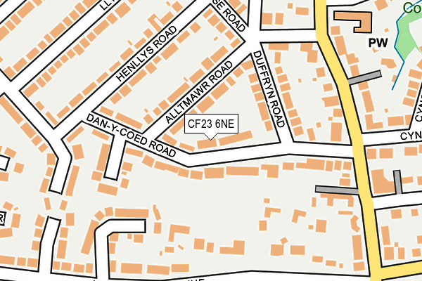 CF23 6NE map - OS OpenMap – Local (Ordnance Survey)