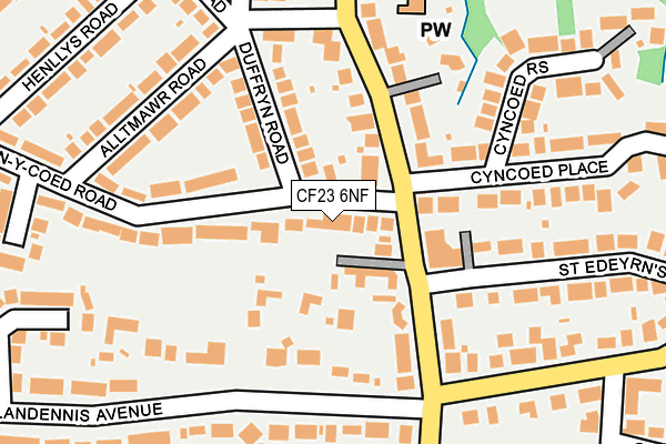 CF23 6NF map - OS OpenMap – Local (Ordnance Survey)