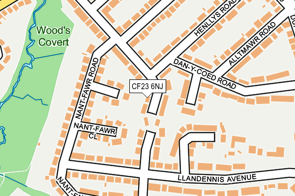 CF23 6NJ map - OS OpenMap – Local (Ordnance Survey)