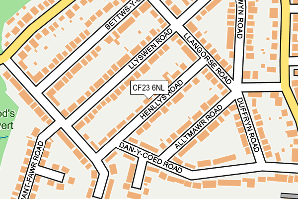 CF23 6NL map - OS OpenMap – Local (Ordnance Survey)