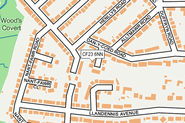 CF23 6NN map - OS OpenMap – Local (Ordnance Survey)