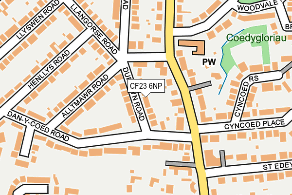 CF23 6NP map - OS OpenMap – Local (Ordnance Survey)