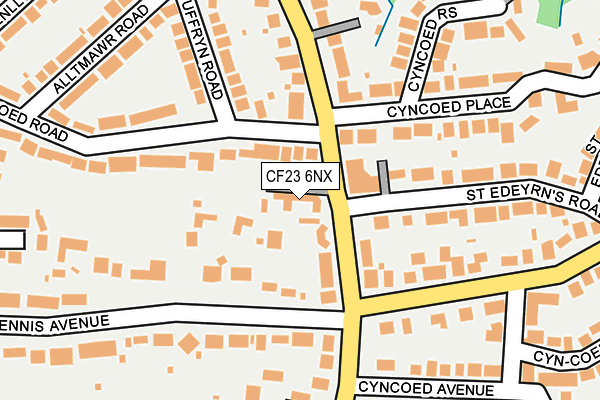 CF23 6NX map - OS OpenMap – Local (Ordnance Survey)